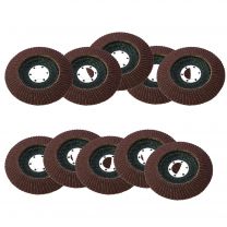 10 X Flap Sanding Discs 115mm 40 60 Grit Aluminium Oxide 4.5" Angle Grinder Mix
