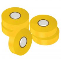 19mm x 22m 5Pc Yellow Electrical Pvc Insulation / Insulating Tape Flame Retardant