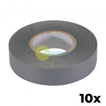 10 x PVC Insulation Electrical Tape Flame Retardent Grey