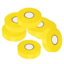 19mm x 22m 10Pc Yellow Electrical Pvc Insulation / Insulating Tape Flame Retardant